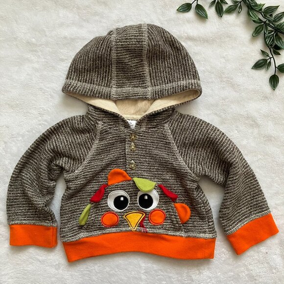 Baby Essentials 12M Turkey Holiday Hoodie | GUC Fall Thanksgiving - Picture 15 of 15